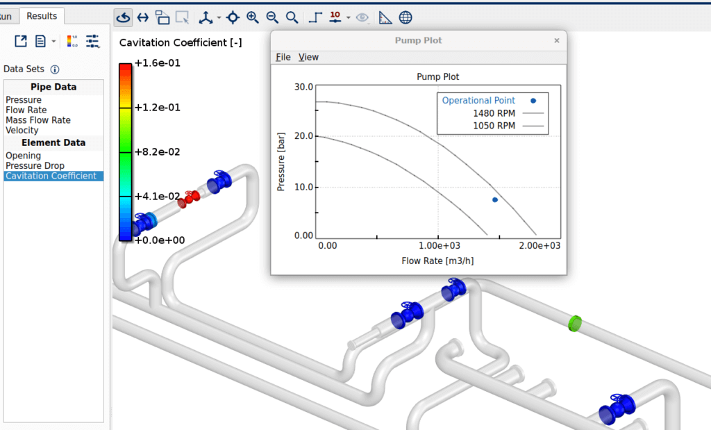 BOSfluids improved its steady state capabilities further by adding element-specific data sets, such as the pressure drop and fractional valve opening, to the collection of steady state data sets.