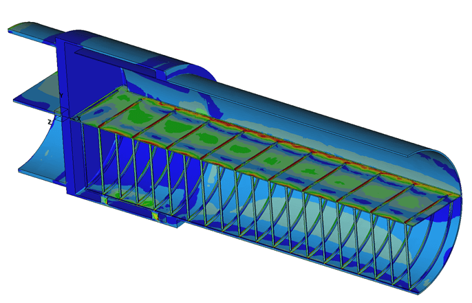 Finite Element Method (FEM), molten salt heat exchanger, solar plant heat exchanger, static design assessment, fatigue evaluation, ASME Section VIII, weld inspection quality, transient analysis, Thermal Energy Storage System (TESS), heat exchanger stress analysis