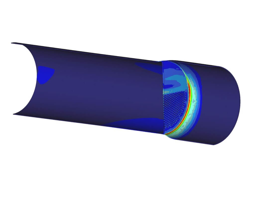 heat condenser stress analysis, finite element analysis FEA, tube sheet thermal fatigue, ASME Section VIII Div. 2, Pro Mechanica analysis