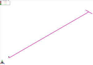 CAESAR II model plot of a GRE pipe run coloured by wall thickness in mm. The pipe shown is the 2.4 mm section.
