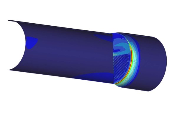 heat condenser stress analysis, finite element analysis FEA, tube sheet thermal fatigue, ASME Section VIII Div. 2, Pro Mechanica analysis